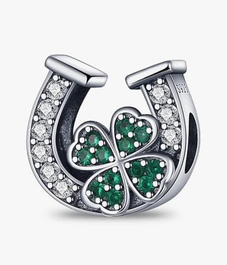 Charm para Pandora Trébol Herradura plata