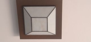 Aplique de pasillo marrón y blanco