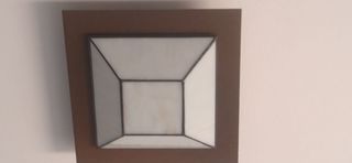Aplique de pasillo marrón y blanco