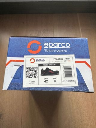 Zapatos Sparco Practice Talla 42 Negros Rojos