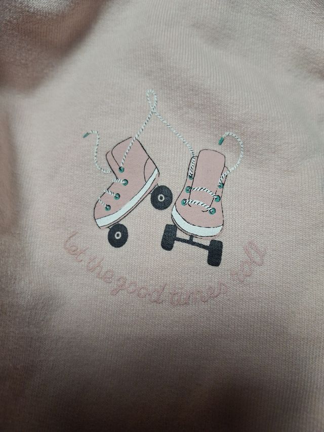Sudadera niña 7-8 años patines