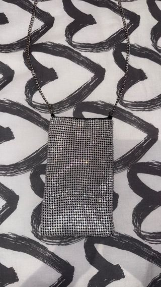 Bolso de lentejuelas plateado
