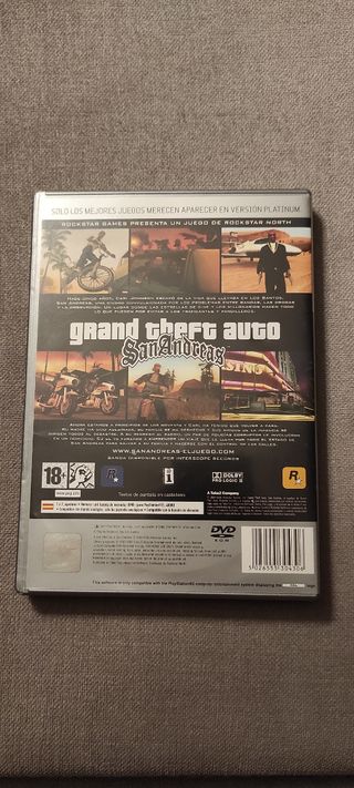 GTA. Grand Theft Auto: San Andreas PS2 Platinum.