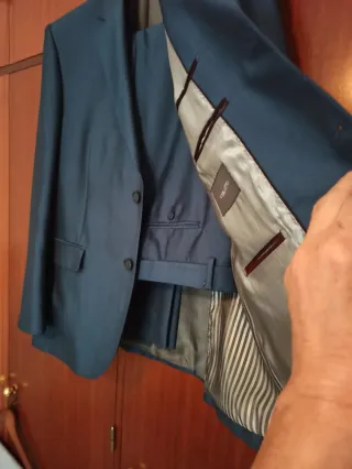 Traje de hombre azul/verde azulado