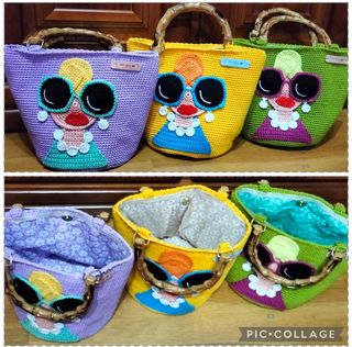 Bolsos Crochet Mujer Cartera Diseño Divertido
