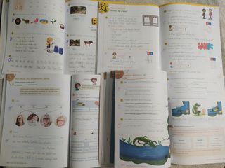 4 Libros de texto de 1 primaria varias asignaturas