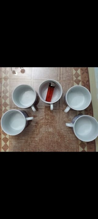 Juego de 5 tazas de porcelana Vintage