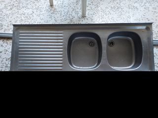 Fregadero doble seno,,acero inoxidable, 50 x 1"35 
