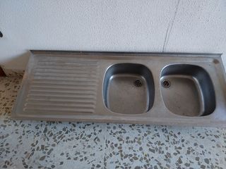 Fregadero doble seno,,acero inoxidable, 50 x 1"35 