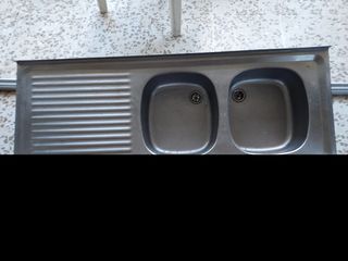 Fregadero doble seno,,acero inoxidable, 50 x 1"35 