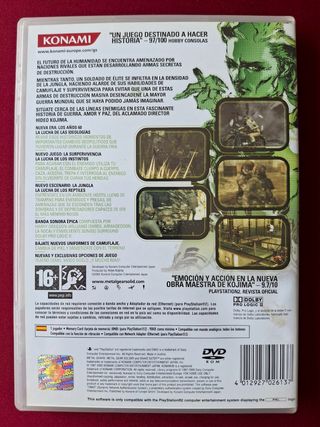🇪🇸 METAL GEAR SOLID 3 PS2 PAL ESPAÑA COMPLETO