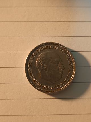 Moneda 5 Pesetas Franco 1957