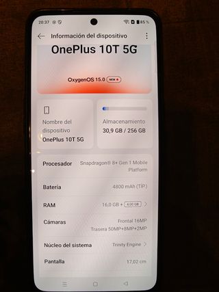 OnePlus 10T 256GB Blanco