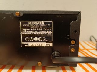 Amplificador Audio HiFi PIONEER A-119 