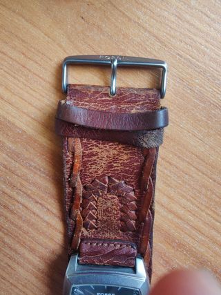 Reloj Fossil Cuero Marrón y Plateado