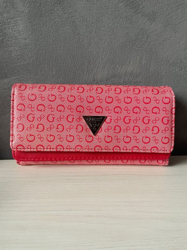 Portafoglio Guess Rosa Monogram