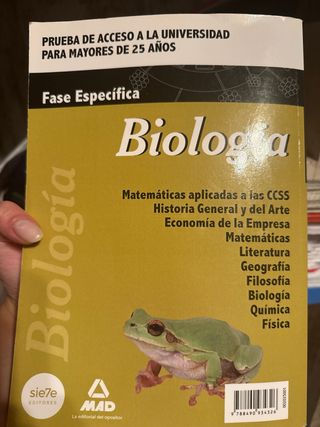 Biología. Prueba de acceso a la Universidad par...