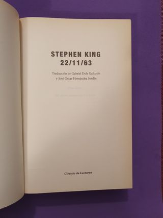 22/11/63. 
Stephen King 