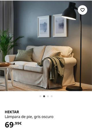 Lámpara de pie IKEA Hektar gris oscuro