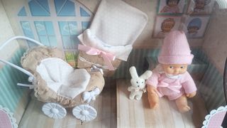 Barriguitas Cochecito Muñeca Rosa