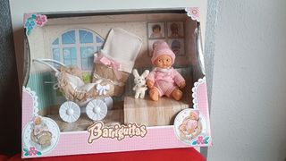 Barriguitas Cochecito Muñeca Rosa