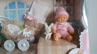 Barriguitas Cochecito Muñeca Rosa