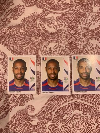 Cromos Thierry Henry Mundial 2006 (3 unidades)