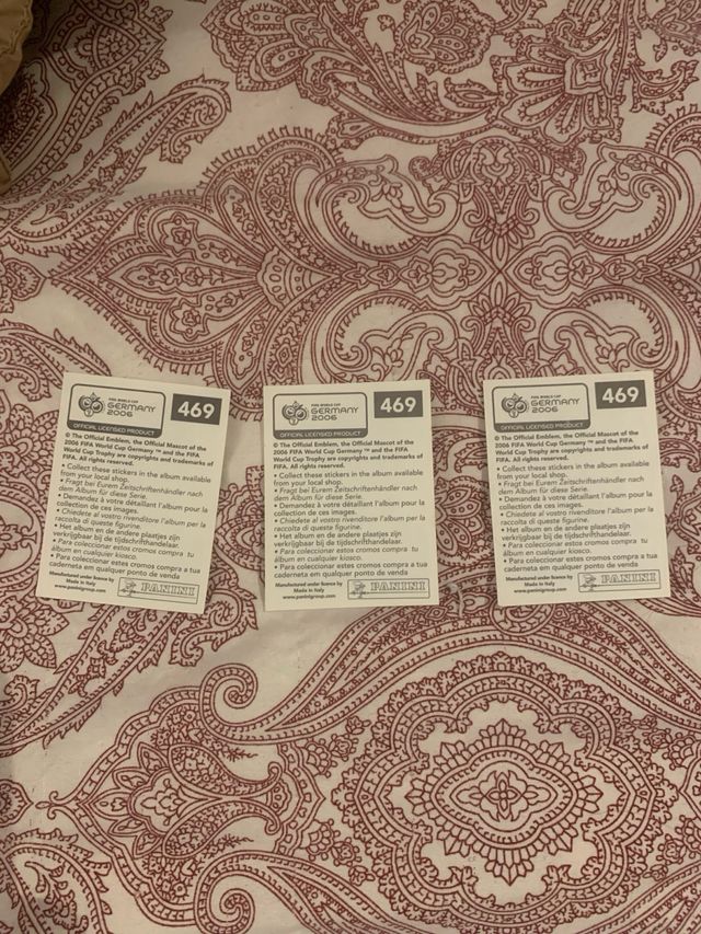 Cromos Thierry Henry Mundial 2006 (3 unidades)