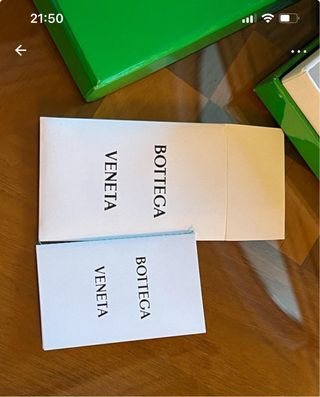 Portafoglio Bottega Veneta intrecciato verde