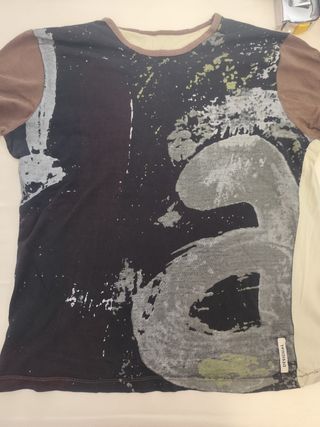 Camiseta Desigual Negra Multicolor