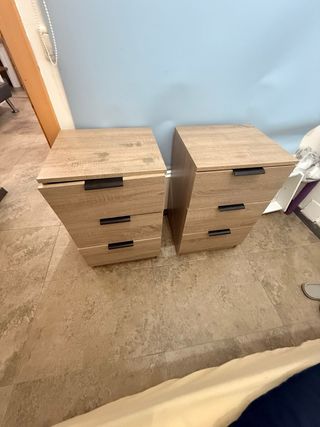 Mesitas de noche de madera (2 unidades)