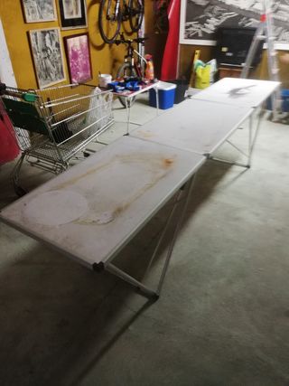 Mesa de camping plegable triple
