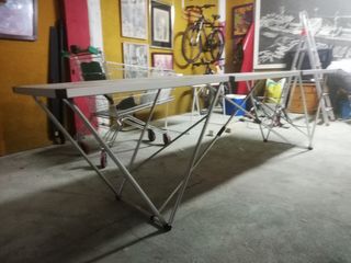 Mesa de camping plegable triple