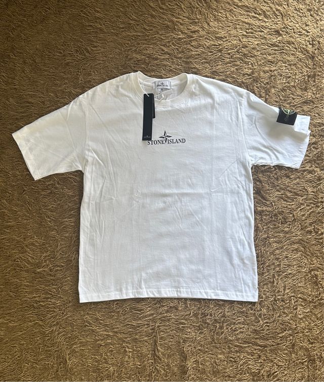 Camiseta Stone Island Talla L Blanca
