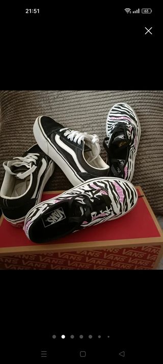 Zapatillas Vans Old Skool Zebra Talla 31/32