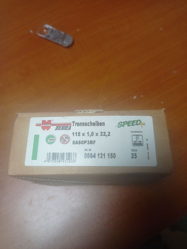 Disco de corte Würth Zebra 115mm 10 unidades