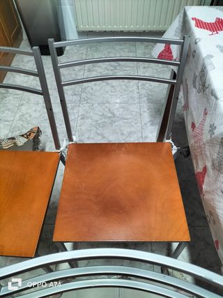 Juego de 4 sillas de comedor patchwork