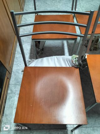 Juego de 4 sillas de comedor patchwork