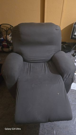 Sillón Masaje Reclinable Gris de cuero

