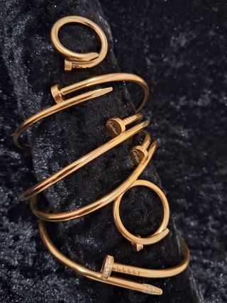 Cartier 14k Anillo y Pulsera Oro
