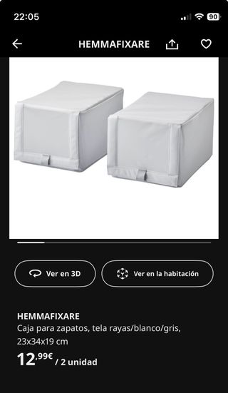 Cajas organizadoras zapatos Ikea transparentes