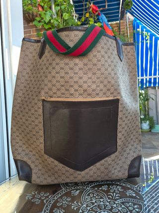 Bolso Tote Gucci Beige y Marrón