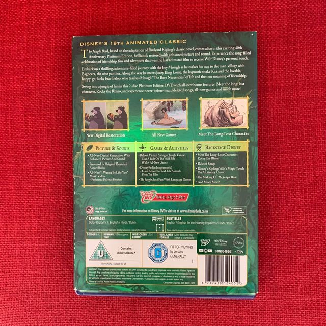 El Libro de la Jungla DVD Edición Platino