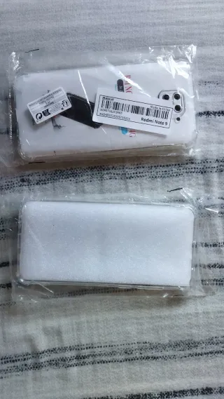 Lote 2 fundas transparentes Redmi Note 9