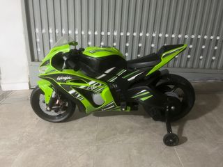 Moto Batería Injusa Kawasaki Ninja Niños