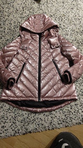 Plumífero Bimba y Lola rosa metalizado