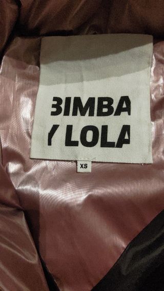 Plumífero Bimba y Lola rosa metalizado