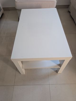 Mesa de centro blanca seminueva