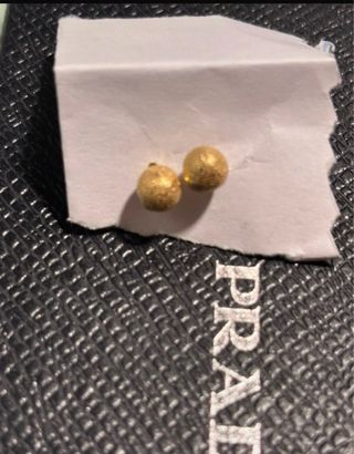 Pendientes bola oro vintage