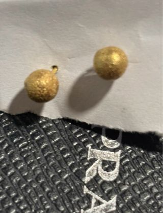 Pendientes bola oro vintage